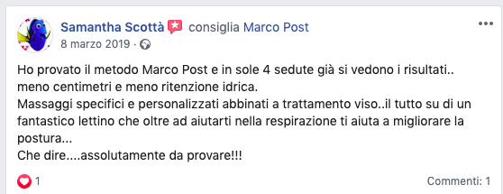 Recensione cliente Marco Post