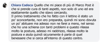 Recensione cliente Marco Post